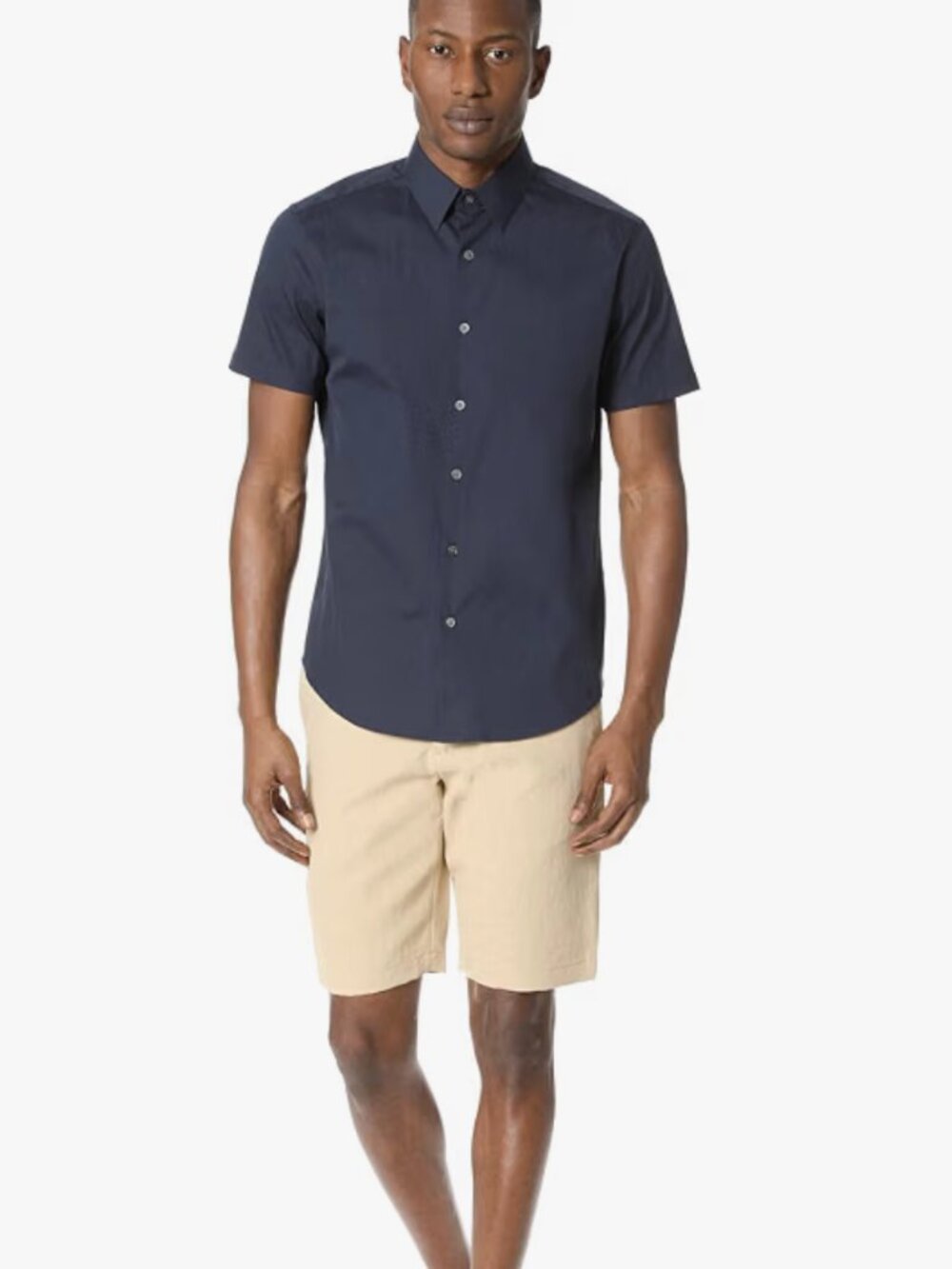 Theory Men’s Sylvain S Wealth Short Sleeve Button Down Shirt Size M Eclipse